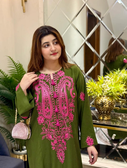 Tulip - 2pc Embroidered Suit -Premium Winter Fabric