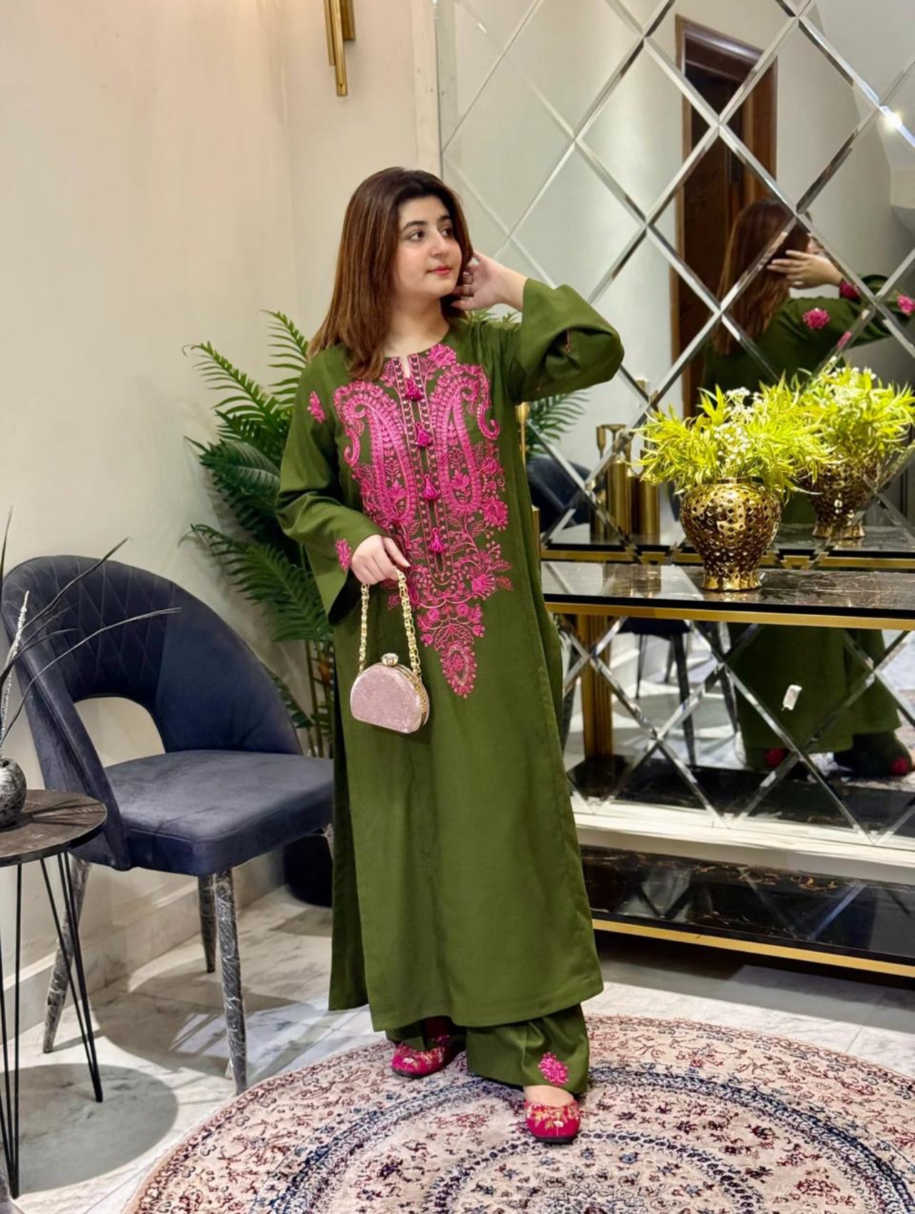 Tulip - 2pc Embroidered Suit -Premium Winter Fabric