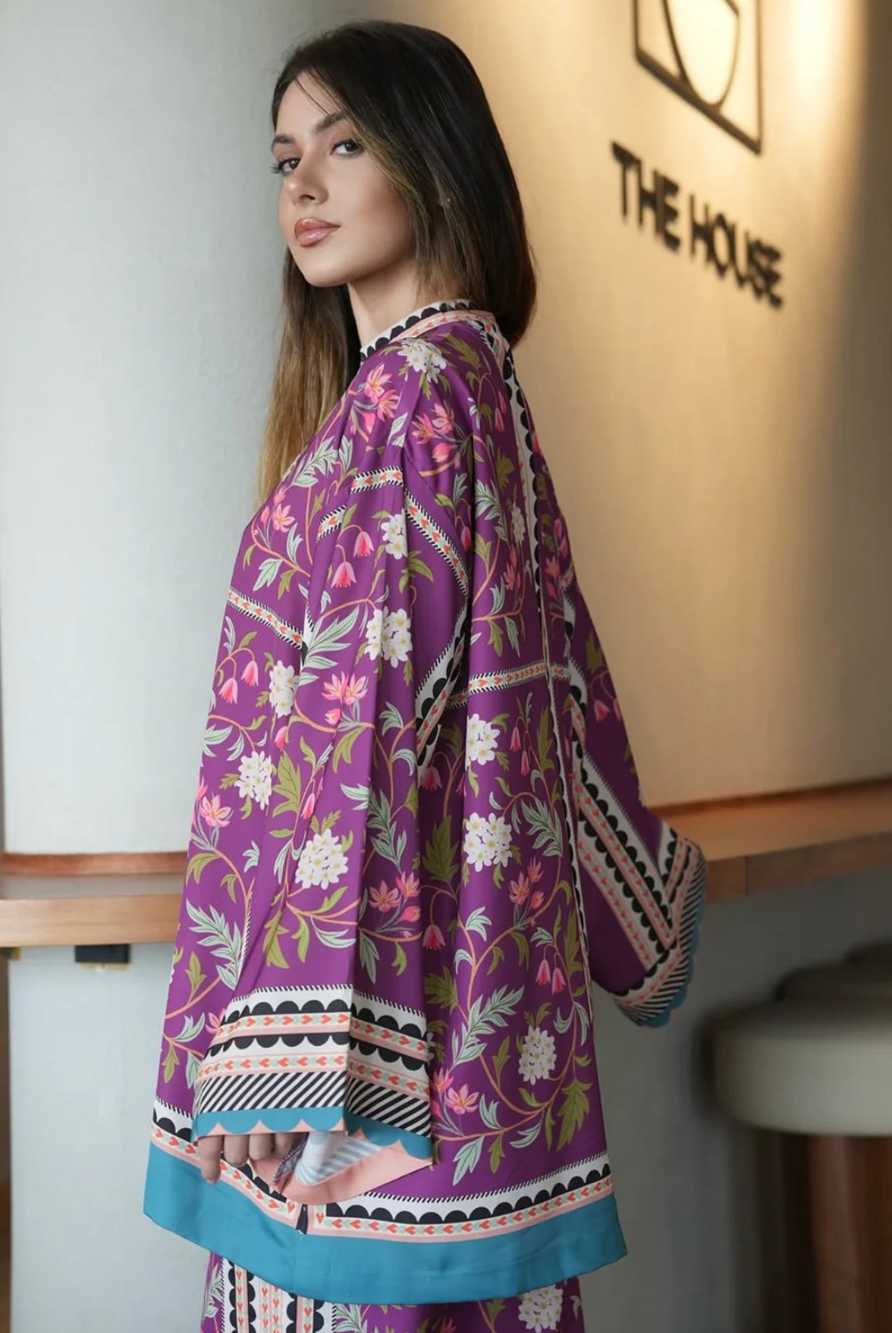 Sapphire Glow -Silk 2pc Digital Print