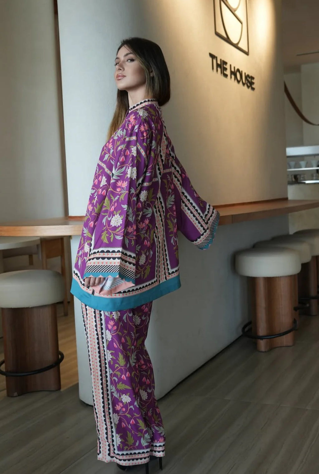 Sapphire Glow -Silk 2pc Digital Print