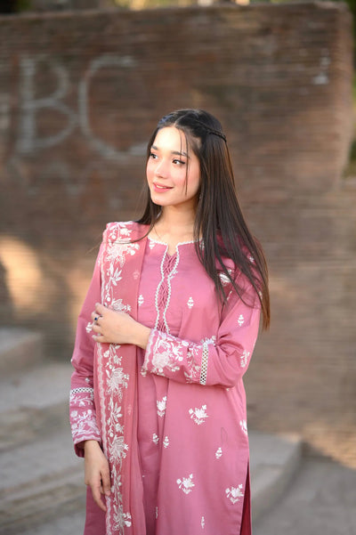 Ayyat - 3pc Embroidred Lawn Stitched Suit
