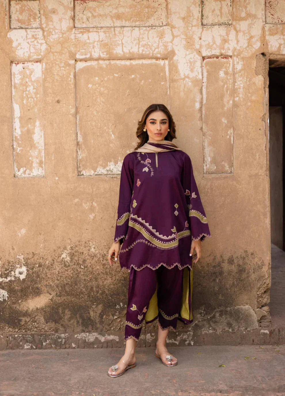 Mahrukh - 2Pc Embroidred Suit - Premium Swiss Lawn