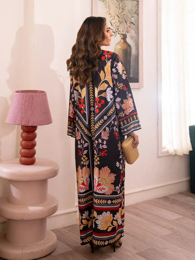 Nargis - Stitched 2pc Kaftan style printed Suit - Premium Fabric