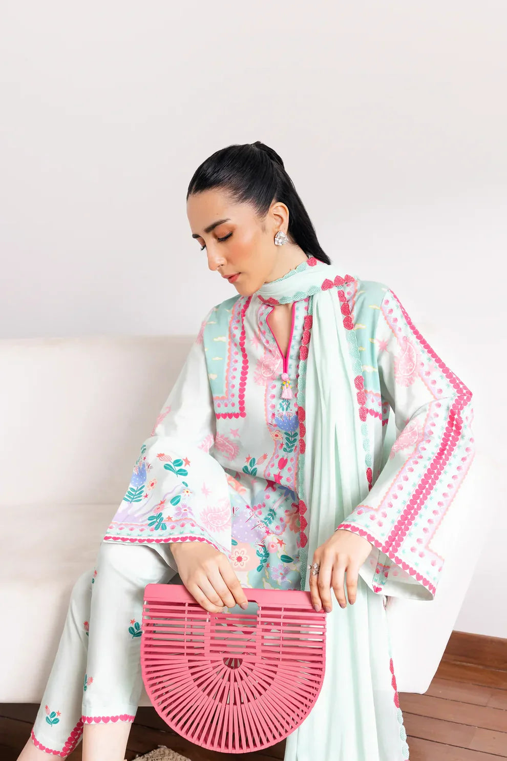 Yumna - Stitched 2Pc printed Suit - Premium Fabric