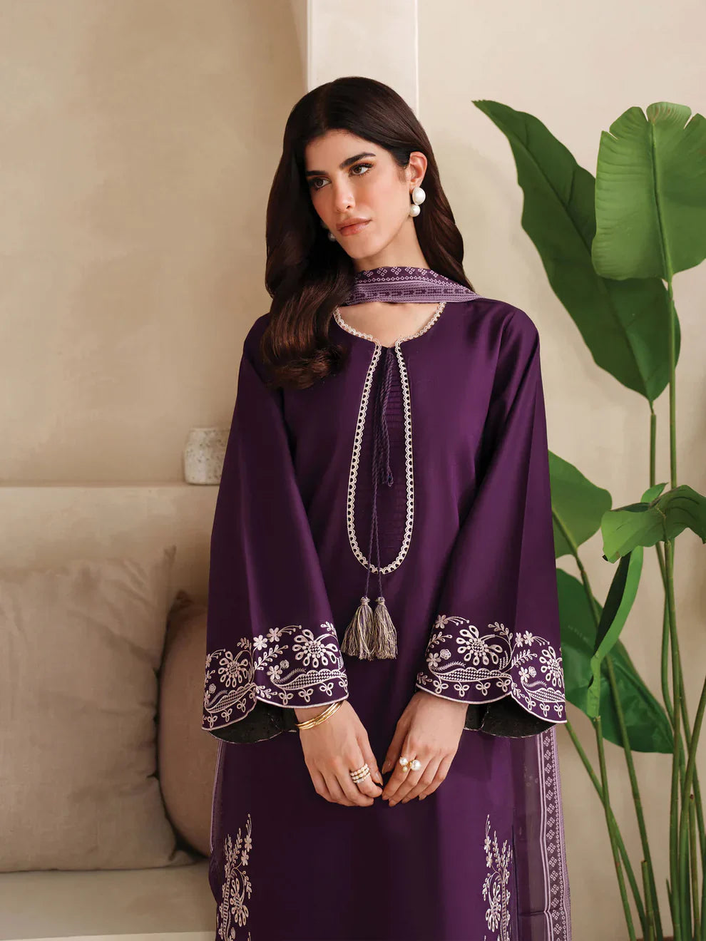 Kanza - 2Pc Embroidred Suit - Premium  Fabric