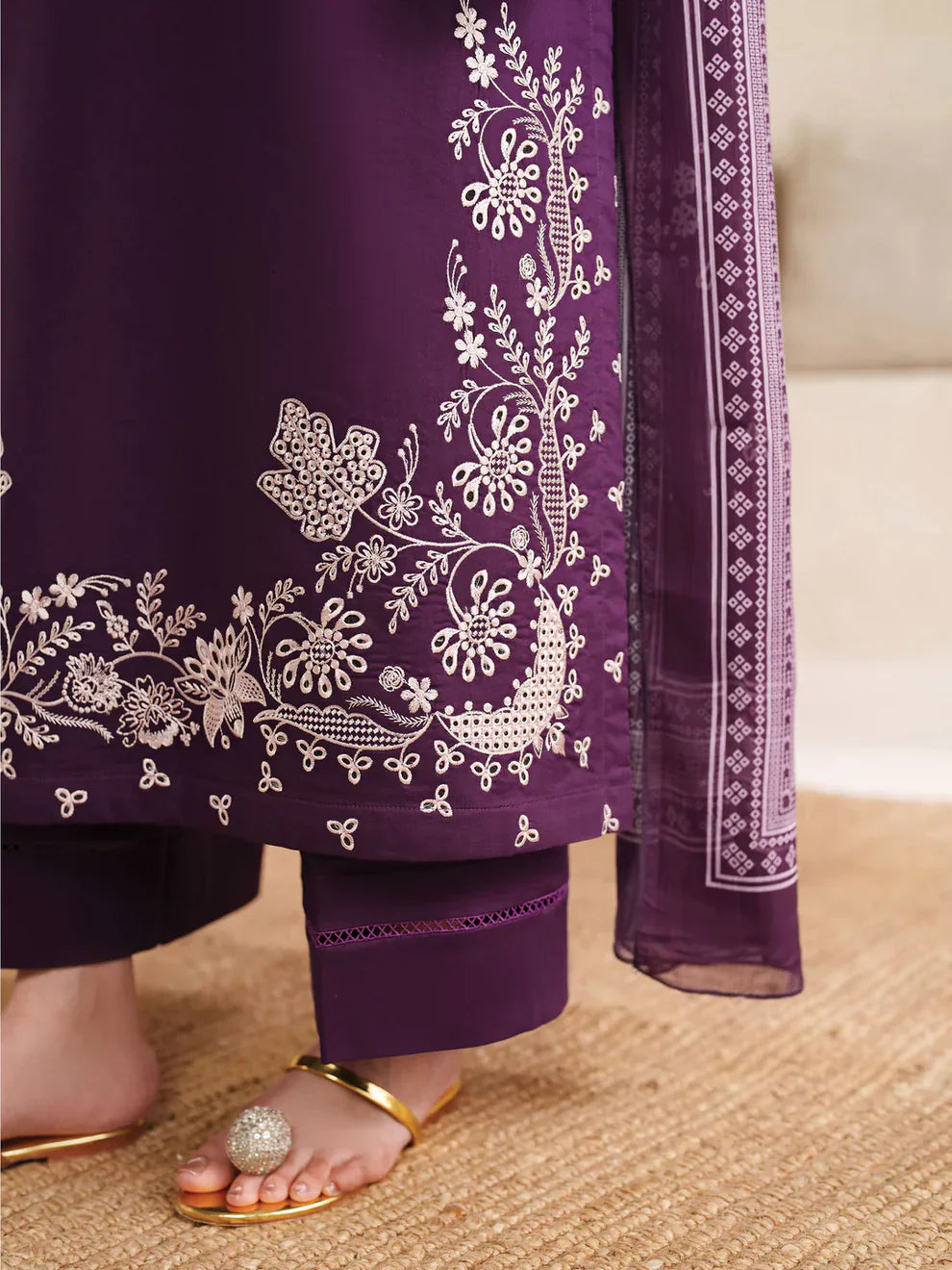 Kanza - 2Pc Embroidred Suit - Premium  Fabric