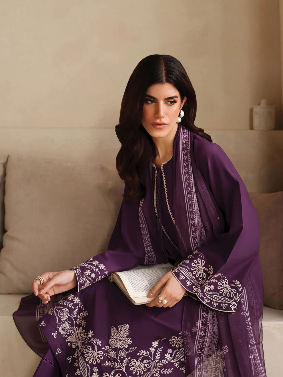Kanza - 2Pc Embroidred Suit - Premium  Fabric