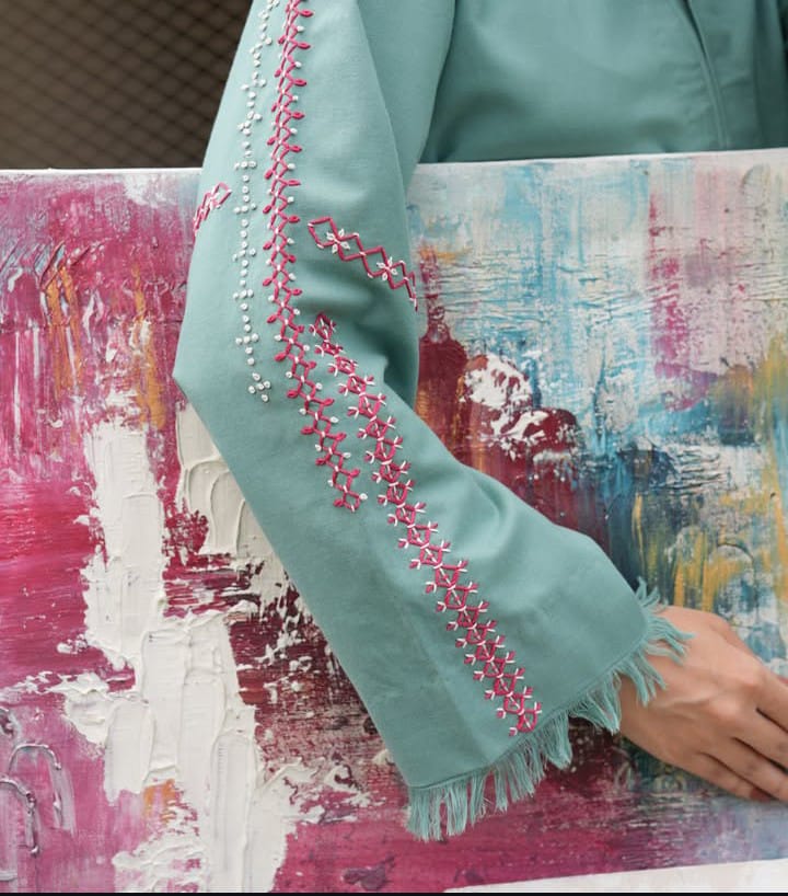 Sassi - Embroidred Stitched 2 PC Premium Fabric