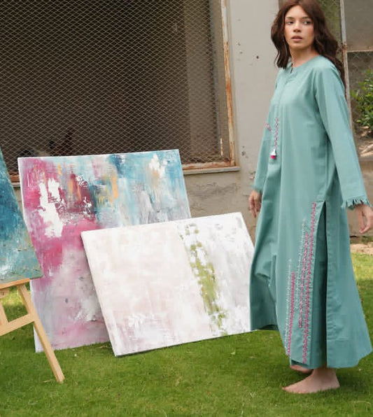 Sassi - Embroidred Stitched 2 PC Premium Fabric