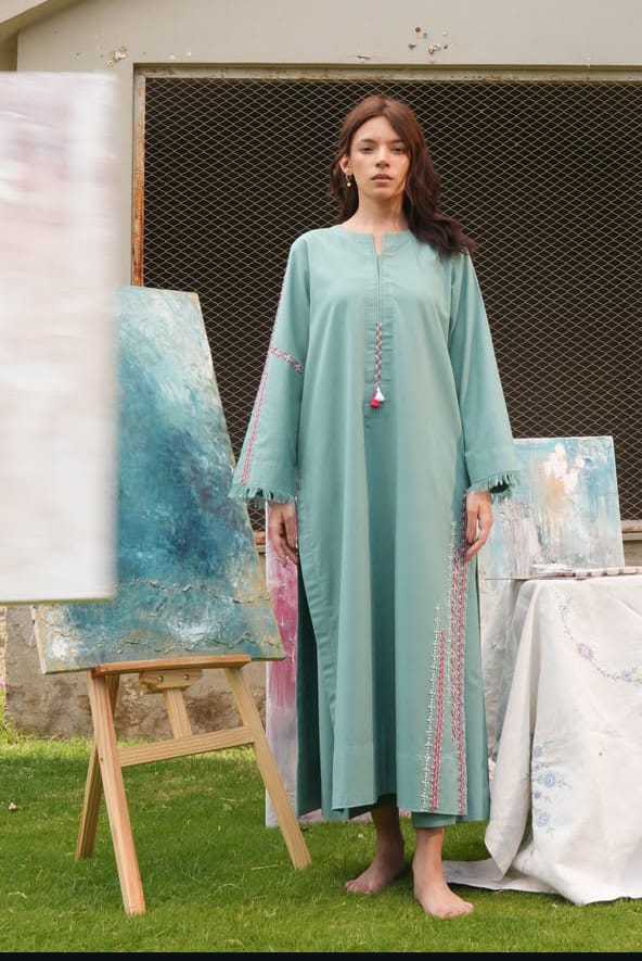 Sassi - Embroidred Stitched 2 PC Premium Fabric