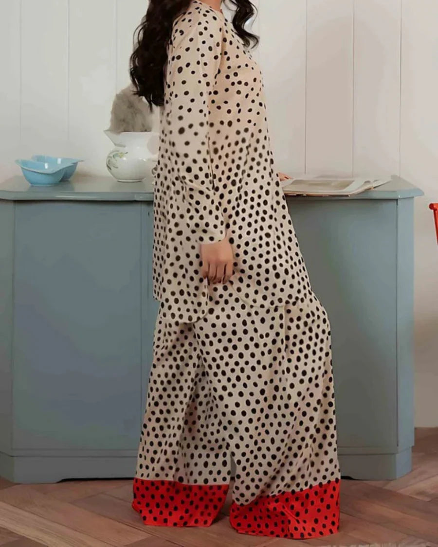 Dot Desire  - 2pc Suit - Premium Fabric