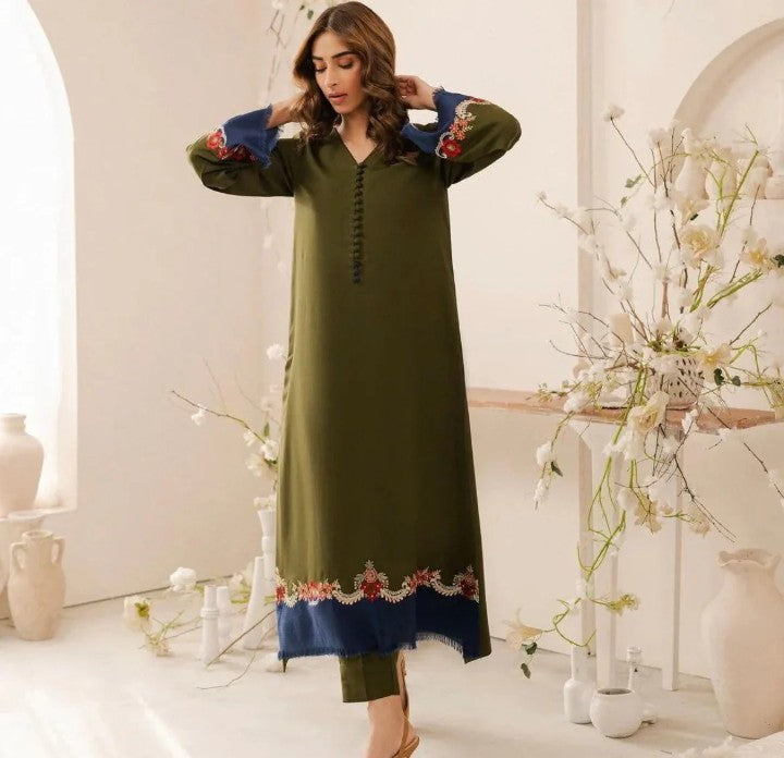 Huma  Embroidered stiched (2 piece)ZL1008